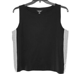 NWT LAUREN RALPH LAUREN COTTON  BLACK TOP 2/15